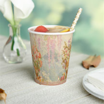Vintage Pastel Blauw Groen Roze Elegante Bloem