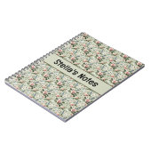 Vintage Pastel Bloemmotief Botanische Patroon Notitieboek (Linkerzijde)