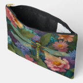 Vintage pastel bloemrijke tuin boho chic libel etui (Open)
