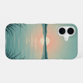 Vintage Pastel Meer iPhone 16 Hoesje (Achterkant horizontaal)