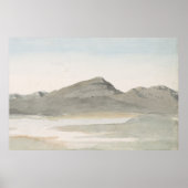 Vintage Pastel Mountain Landscape Art Poster (Voorkant)