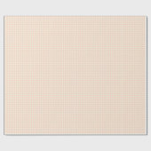 Vintage Pastel Peach Gingham Plaid Check Pattern  Cadeaupapier (Vlak)