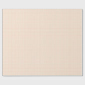 Vintage Pastel Perzik Gingham Plaid Check Patroon Cadeaupapier (Vlak)