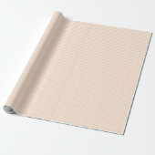 Vintage Pastel Perzik Gingham Plaid Check Patroon Cadeaupapier (Uitgerold)