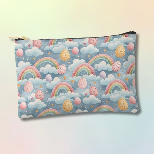 Vintage Pastel Rainbow Easter Eggs with Clouds Etui