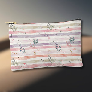 Vintage Pastel Waterverf Strepen Bladeren Etui
