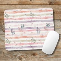 Vintage Pastel Waterverf Strepen Bladeren