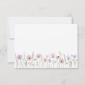 Vintage Pastel Wildflower Wedding RSVP Card Kaartje (Achterkant)