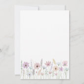 Vintage Pastel Wildflower Wedding Save the Date Kaart (Achterkant)