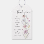 Vintage Pastel Wildflower Wedding Thank You Cadeaulabel (Voorkant)