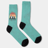 Vintage pastels bergen roepen monogram sokken (Rechts)
