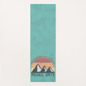 Vintage pastels bergen roepen monogram yogamat (Voorkant)
