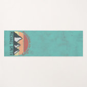 Vintage pastels bergen roepen monogram yogamat (Voorkant (horizontaal))