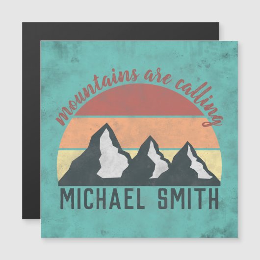 Vintage pastels mountains are calling monogram (Voorkant / Achterkant)