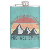 Vintage pastels mountains are calling monogram heupfles (Voorkant)