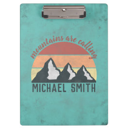 Vintage pastels mountains are calling monogram klembord