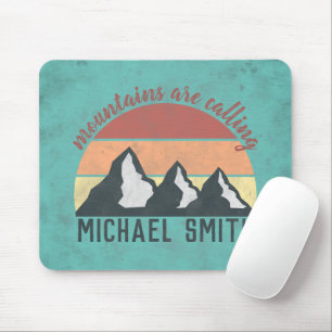 Vintage pastels mountains are calling monogram muismat