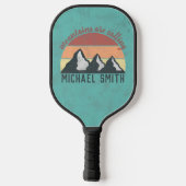 Vintage pastels mountains are calling monogram pickleball paddle (Achterkant)