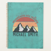 Vintage pastels mountains are calling monogram planner (Voorkant)