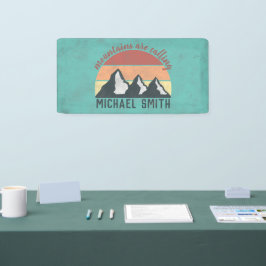 Vintage pastels mountains are calling monogram spandoek