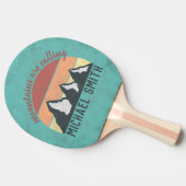 Vintage pastels mountains are calling monogram tafeltennisbatje (Zijkant)