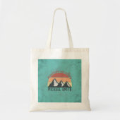 Vintage pastels mountains are calling monogram tote bag (Voorkant)