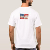 Vintage Patchwork Amerikaanse Vlag | Patriottische T-shirt (Achterkant)