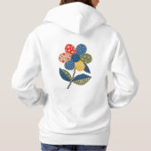 Vintage Patchwork Bloem Esthetische Hoodie (Achterkant)