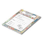 Vintage Patchwork Bunco Night Notitieblok (Linkerzijde)