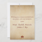 Vintage Patchwork Quilt Christmas  Feestdagenkaart (Achterkant)