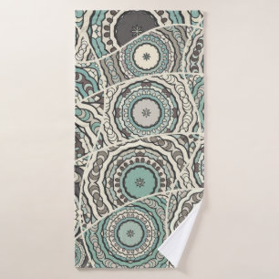 Vintage patchwork quilt pattern. Corativlinder Badhanddoek