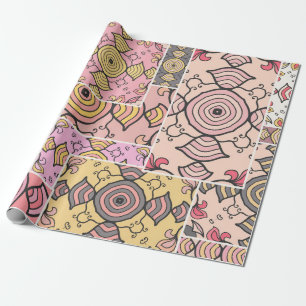 Vintage patchwork quilt pattern. Corativlinder Cadeaupapier
