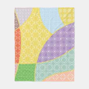 Vintage patchwork quilt pattern. Corativlinder Fleece Deken