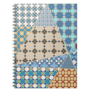 Vintage patchwork quilt pattern. Corativlinder Notitieboek