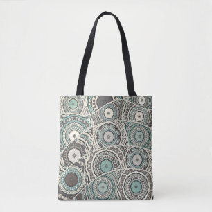 Vintage patchwork quilt pattern. Corativlinder Tote Bag
