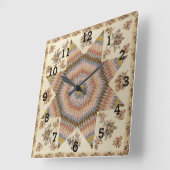Vintage Patchwork Ster Dekbed Naaikamer Vierkante Klok (Hoek)