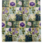 Vintage Patchwork Stijl Douchegordijn (Voorkant)
