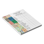 Vintage Patchwork Yahtzee Avond Notitieblok (Schuin)