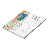 Vintage Patchwork Yahtzee Avond Notitieblok (Linkerzijde)