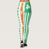 Vintage Patrick Green Irish Flag Clover Shamrock Leggings (Achterkant)
