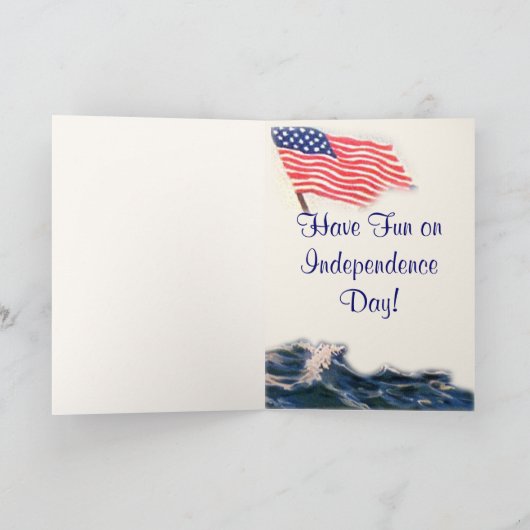 Vintage Patriotic Swimmers Greeting Card Kaart (Binnen)