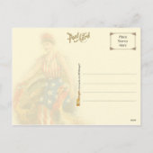 Vintage Patriotic Thanksgiving - Lady Liberty Feestdagenkaart (Achterkant)