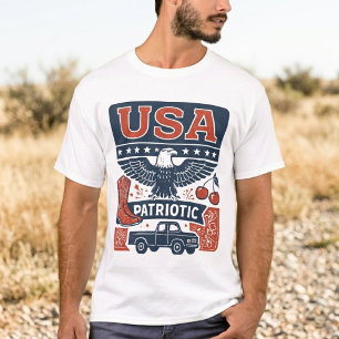 Vintage Patriottisch T-shirt, Retro Americana USA  T-shirt