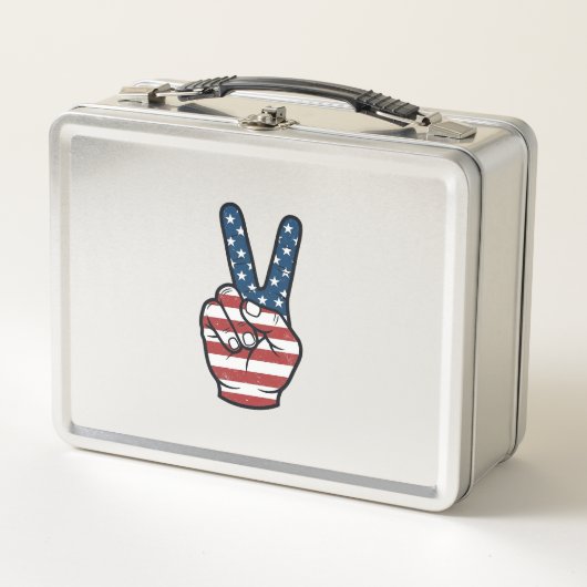 Vintage Patriottisch Vredesteken Hand Vector Desig (Voorkant)