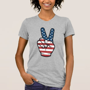Vintage Patriottisch Vredesteken Hand Vector Desig T-shirt