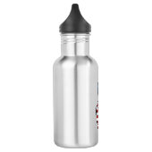 Vintage Patriottisch Vredesteken Hand Vector Desig Waterfles (Links)