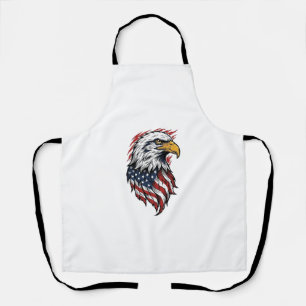 Vintage Patriottische Adelaar Vector T-shirt Ontwe Schort