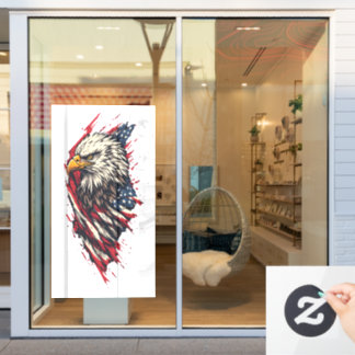 Vintage Patriottische Amerikaanse Adelaar 4 juli Raamsticker