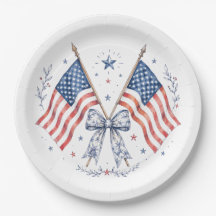 Vintage Patriottische Amerikaanse Vlag Boog Papier