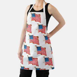 Vintage patriottische Amerikaanse vlag, vier juli Schort